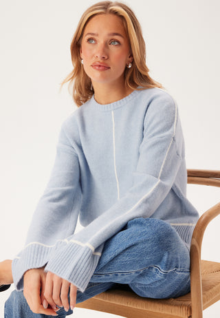 Contrast Stitch Knitted Sweater