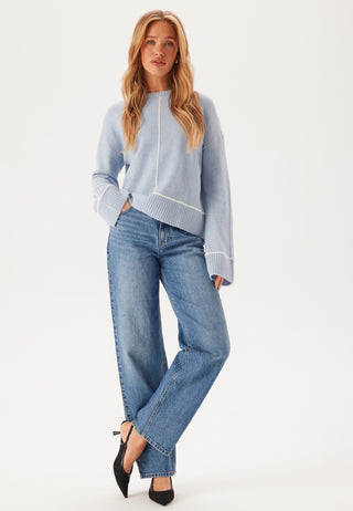 Contrast Stitch Knitted Sweater