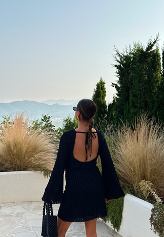 Deep Back Short Structured Dress