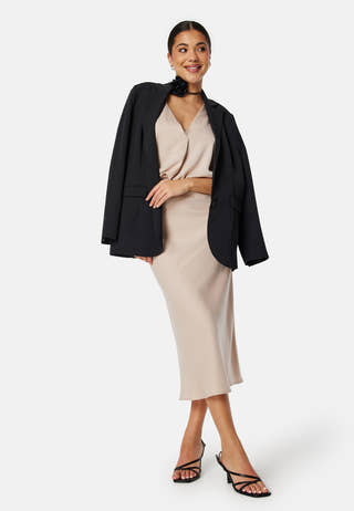 Midi Satin Skirt
