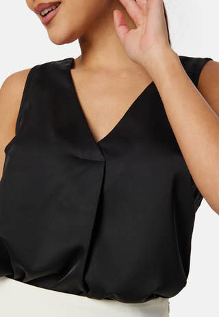 Sleeveless Satin Top