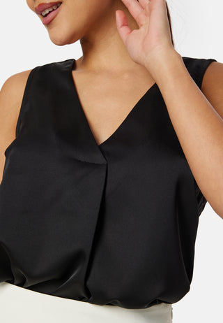 Sleeveless Satin Top