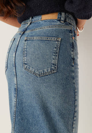 Denim Midi Skirt