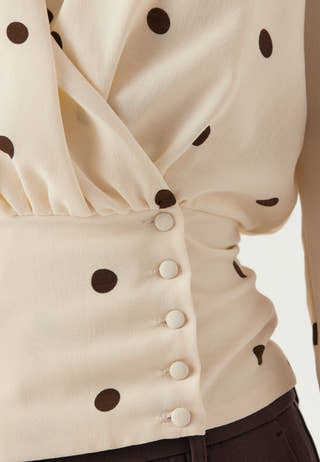 Drapy Button Blouse