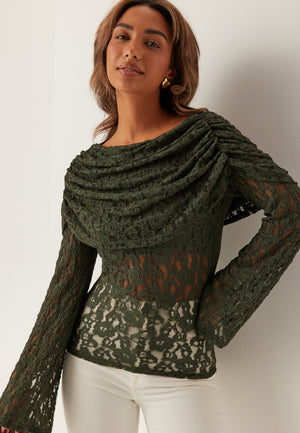 Drapy Lace Top