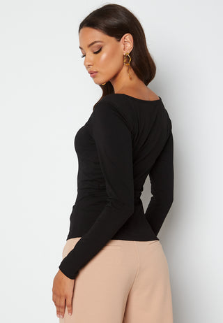Square Neck Long Sleeve Top