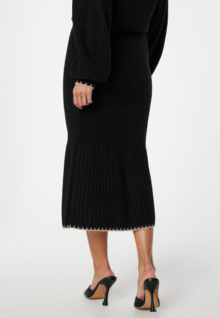 Contrast Edge Knitted Skirt