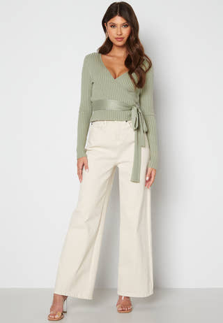 Enea knitted wrap top