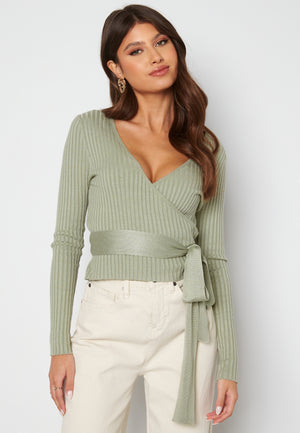 Enea knitted wrap top