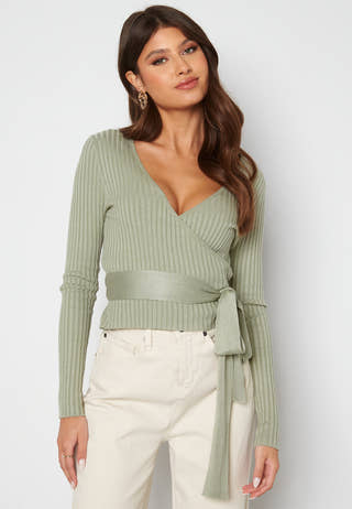 Enea knitted wrap top