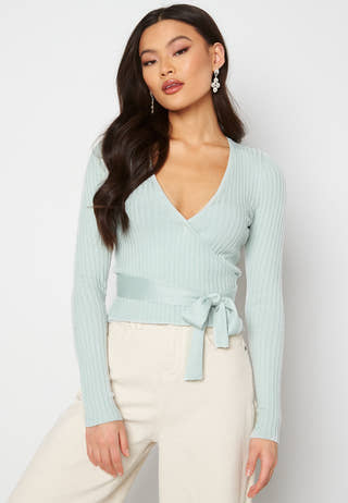 Enea knitted wrap top