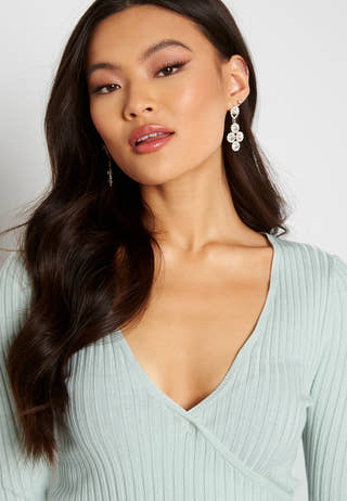 Enea knitted wrap top