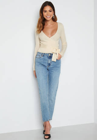 Enea knitted wrap top