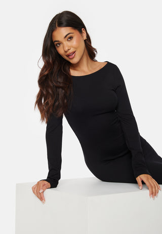 Soft L/S Ruched Dress
