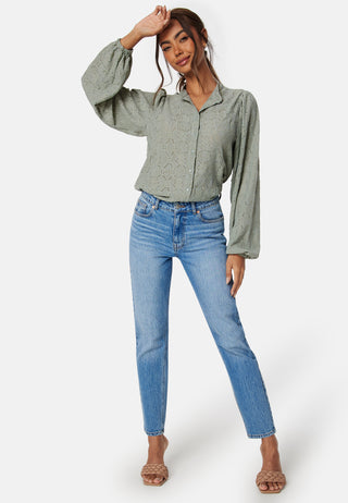 Long Sleeve Button Blouse