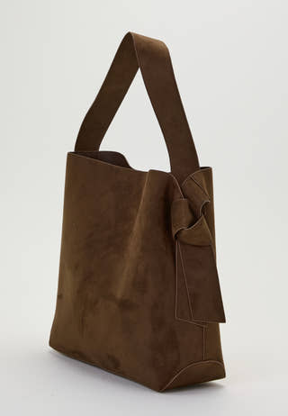 Faux Suede Large Tote Bag