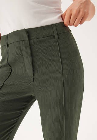 Flared Structured Suit Trousers