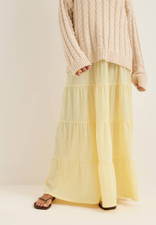 Flounce Maxi Skirt
