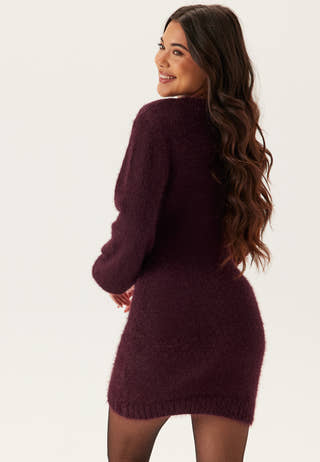 Fluffy Knitted Short Dress