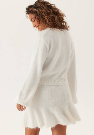 Fluffy Knitted Short Skirt