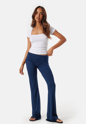 Fold Over Flared Trousers