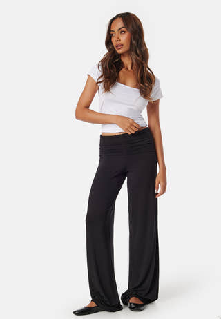 Fold Over Wide Trousers