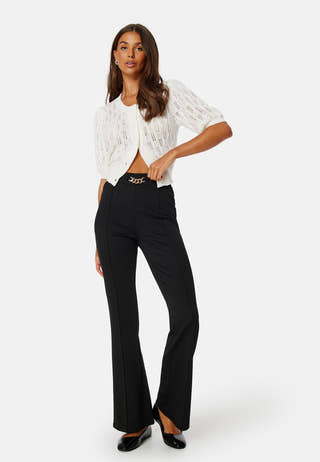 Flared Belted Trousers