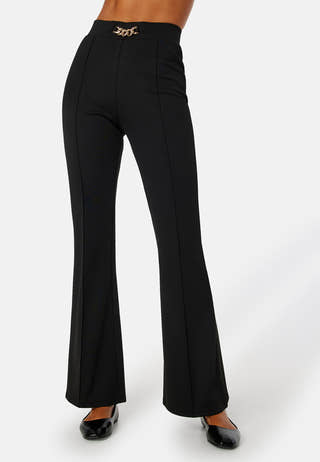 Flared Belted Trousers