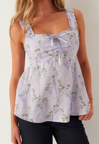 Frill Detail Cotton Singlet