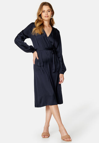 Gisele Satin Midi Dress