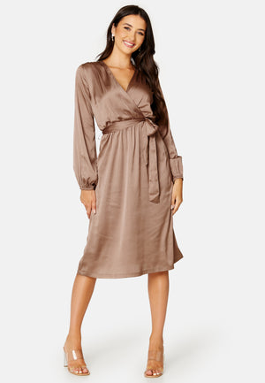 Gisele Satin Midi Dress