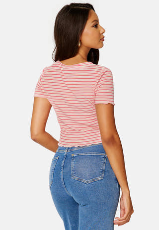 Hallie striped rib top