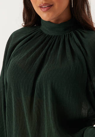 High Collar Structured Blouse