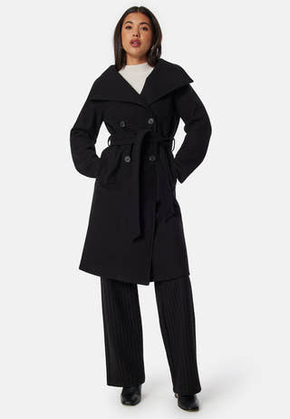 High Neck Midi Coat