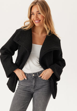 High Neck Short Bouclé Coat