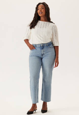 High Straight Ankle Jeans