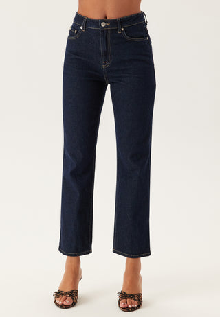 High Straight Ankle Jeans