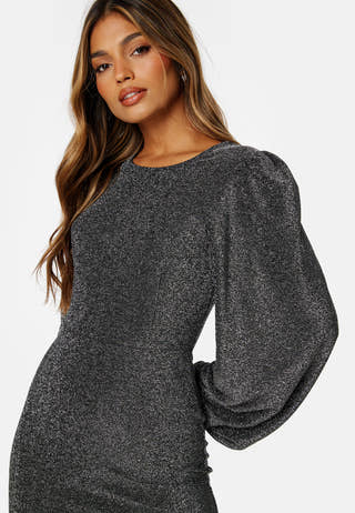 Puff Sleeve Sparkling Dress