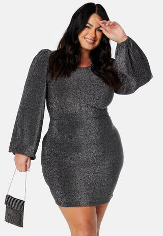 Puff Sleeve Sparkling Dress