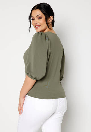 Jade puff sleeve top