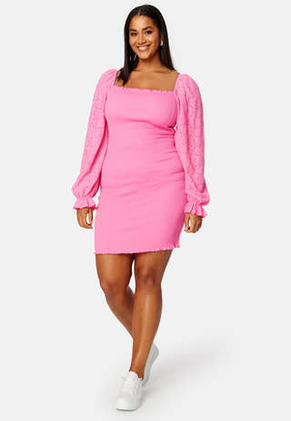 Square Neck Smock Dress