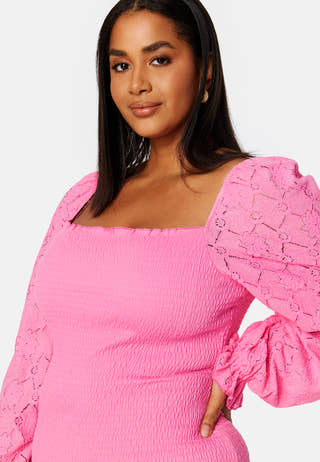 Square Neck Smock Dress