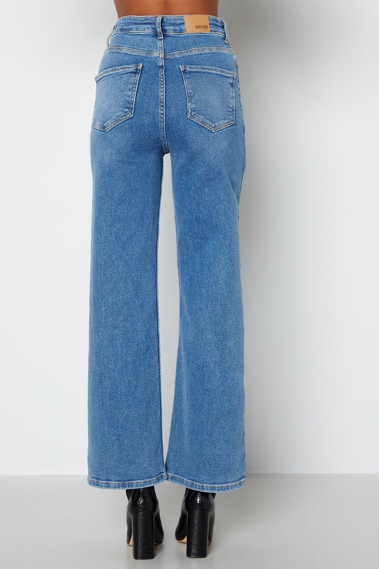 Bubbleroom – June wide leg stretch jeans – Bootcut jeans – Blue