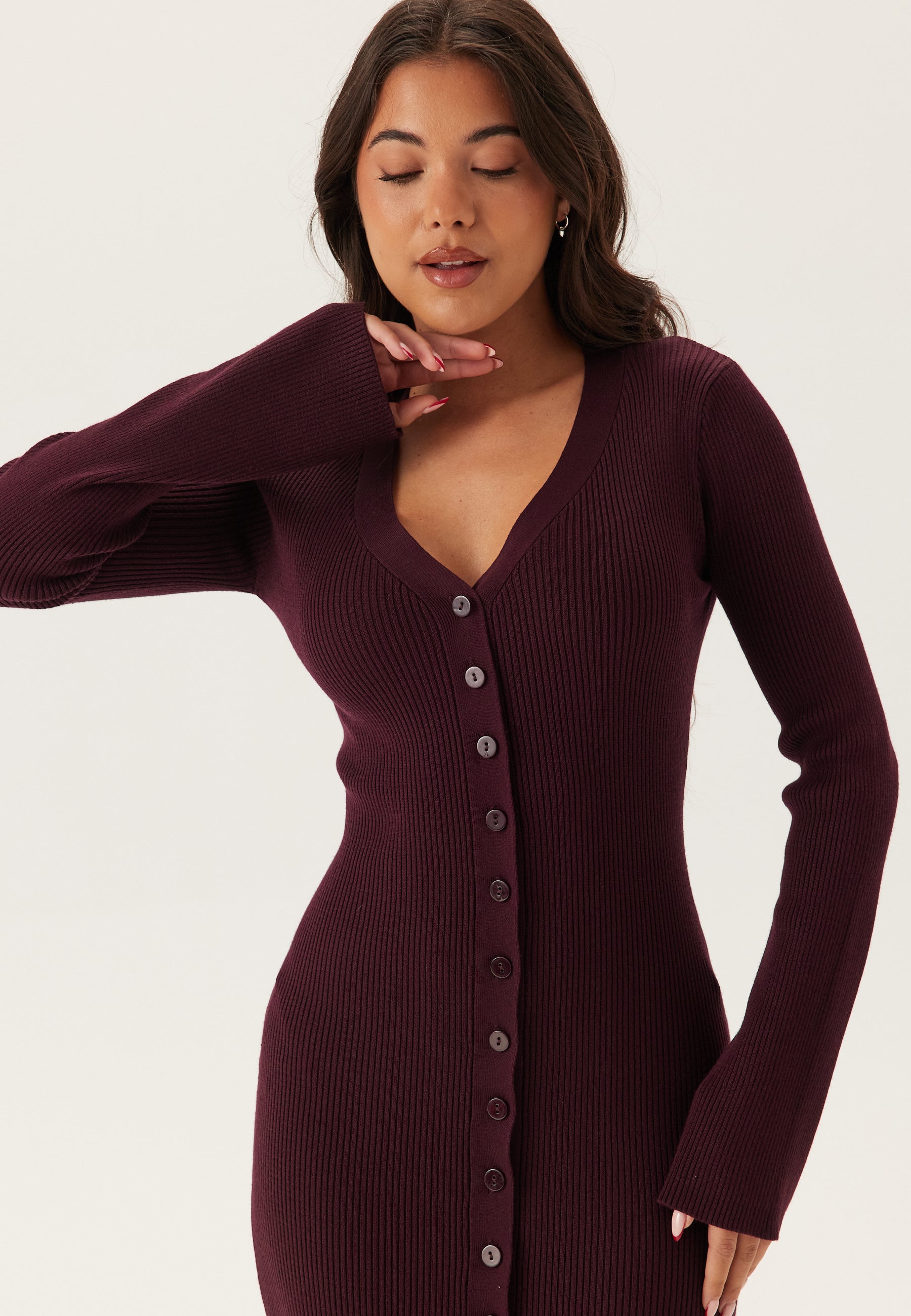 Bubbleroom Knitted Cardigan Dress Best price Red Bubbleroom Knitted Cardigan Dress Best price Red