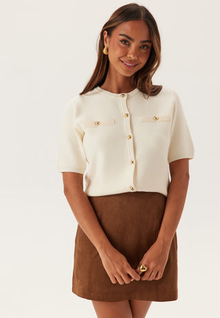 Knitted Gold Button Cardigan