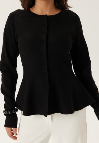 Knitted Peplum Cardigan