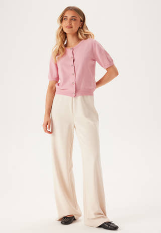 Knitted Short Sleeve Cardigan