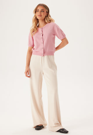 Knitted Short Sleeve Cardigan