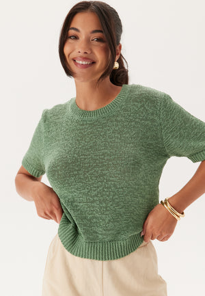Knitted Short Sleeve Sweater
