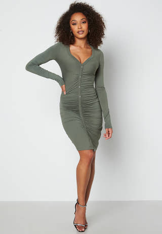 Larissa ruched button dress